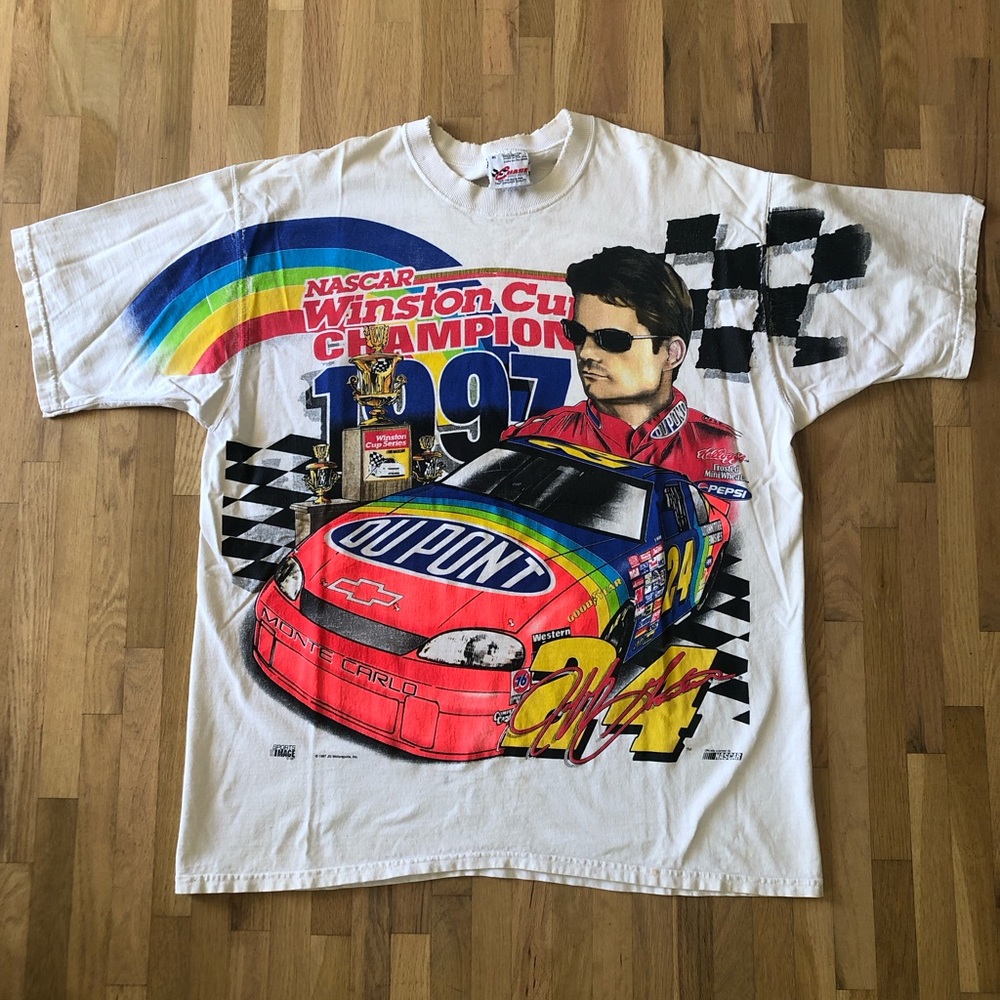 Vintage NASCAR Jeff Gordon 1997 Winston Cup Champion T-shirt - XL